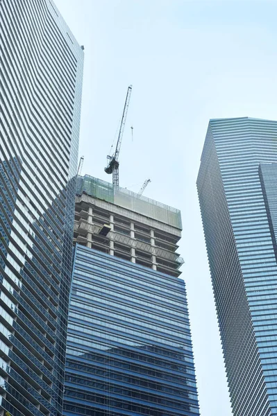 Construcción Rascacielos Moderno Singapur —  Fotos de Stock