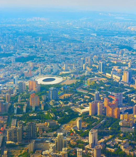 Luftaufnahme Aus Dem Flugzeug Von Kiew Ukraine — Stockfoto