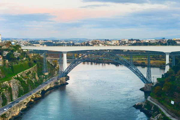 Porto Portekiz Douro Nehri Üzerinde Infante Köprü — Stok fotoğraf