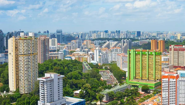 Aerial Skyline Singapore Arkitekturen Dagtid — Stockfoto