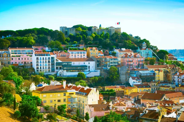 Skyline Lisbon Lisbon Castle Top Hill Portugal — Stock Photo, Image