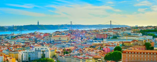 Panorama starego miasta Lizbona — Zdjęcie stockowe