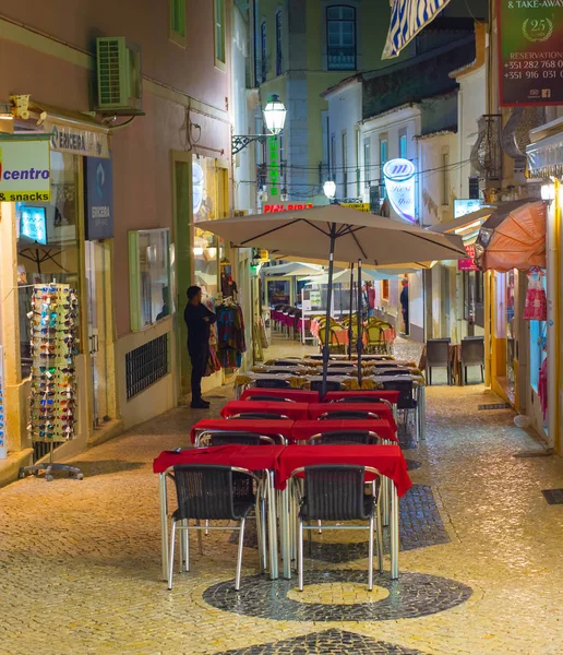 Lagos Altstadt Straßen Restaurants — Stockfoto