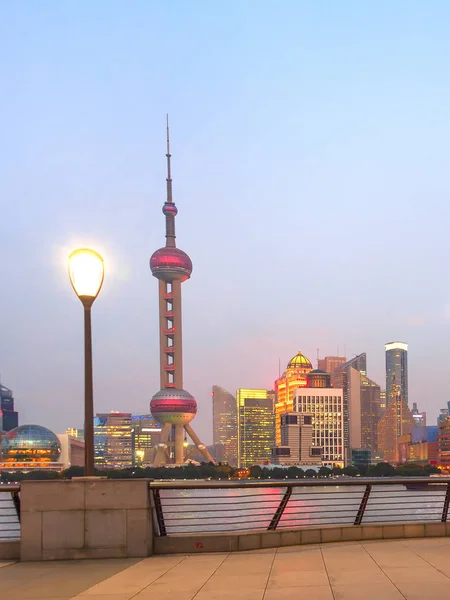 Skyline Moderno Shanghai Con Torre Della Cina — Foto Stock