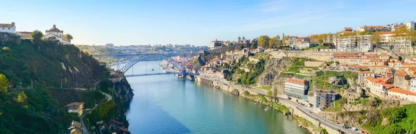 Panorama řeky Douro Porto, Portugalsko — Stock fotografie