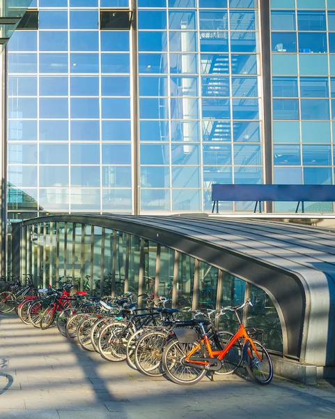 Estacionamento de bicicletas, Copenhaga, Dinamarca — Fotografia de Stock