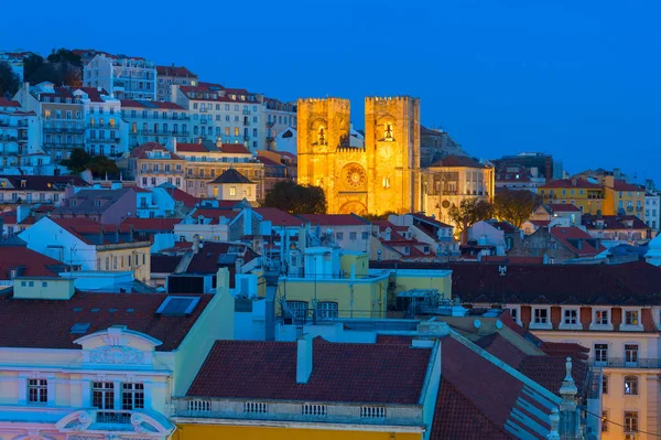 Lisbon Cathedral twilight church Portugal — Stock Photo, Image