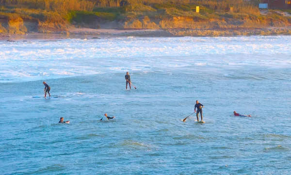 Paddle surf ocean Peniche, Portugal — Foto de Stock