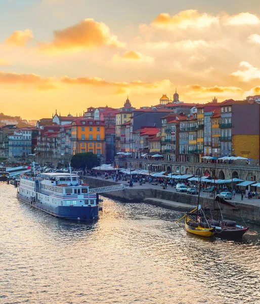 Sunset Staroměstské město Porto Royalty Free Stock Obrázky