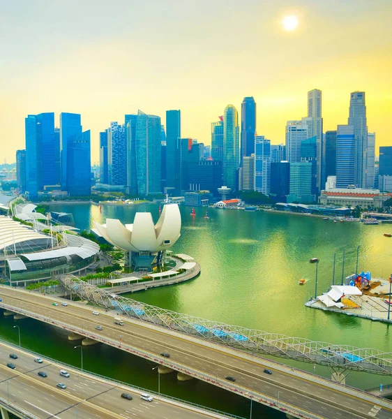 Skyline Singapour Centre-ville, Marina Bay — Photo