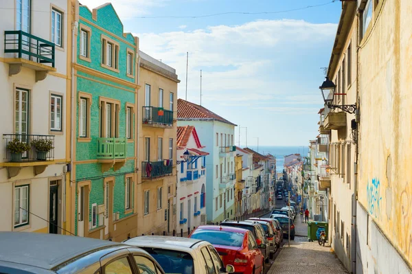 Rua Nazare Cidade Velha Portugal — Fotografia de Stock