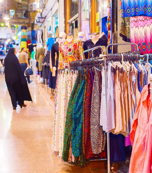 Skirts dresses Tehran Grand Bazaar — Stock Photo, Image