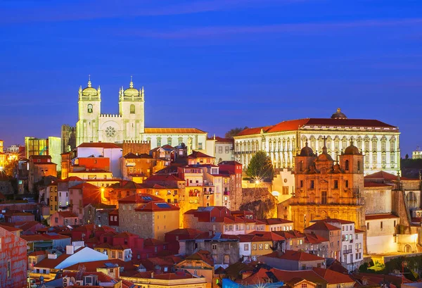 Porto Cathedral Ribeira old town — Stock Photo, Image