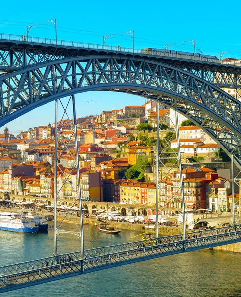Porto oldtown, Dom Luis Bridge — Stock Photo, Image