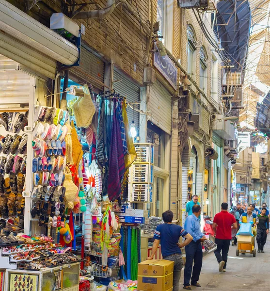 Grand Bazaar straat rij, Teheran — Stockfoto