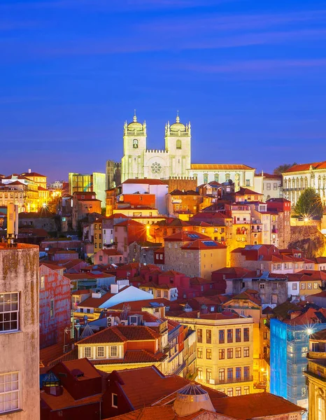 Porto Cathedral Ribeira Old Town — Stock Fotó