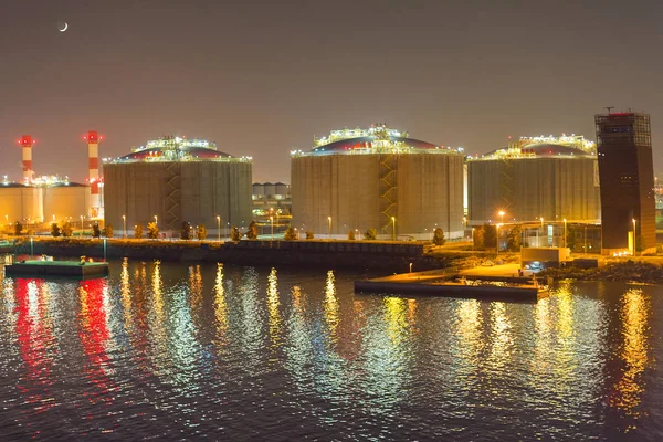 Porto Terminal petrolifero di Barcellona Spagna — Foto Stock