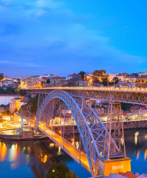 Dom Luis Bridge, skyline di Porto — Foto Stock