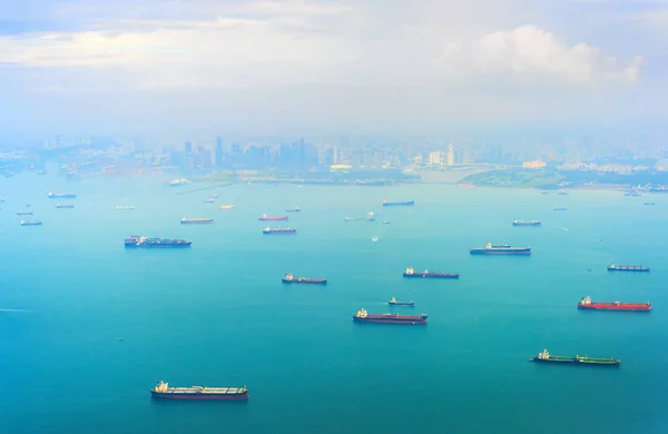 Singapore shipping global city harbor — Stock Photo, Image