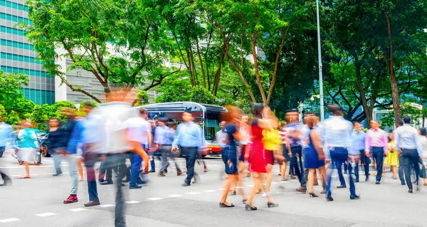 道路人群商人全景 — 图库照片