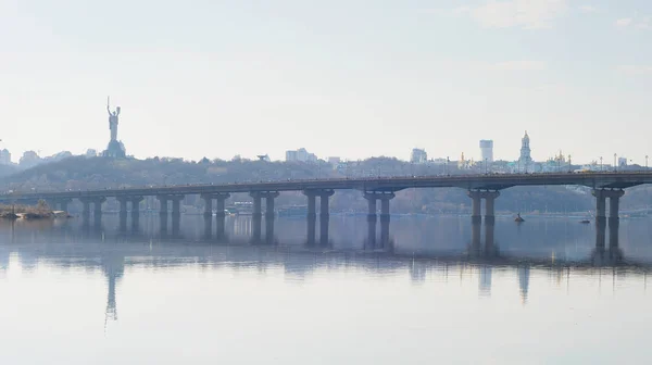 Madre Patria, ponte Paton, Kiev — Foto Stock