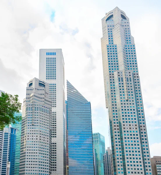Moderní mrakodrapy, Singapur centrum jádro — Stock fotografie