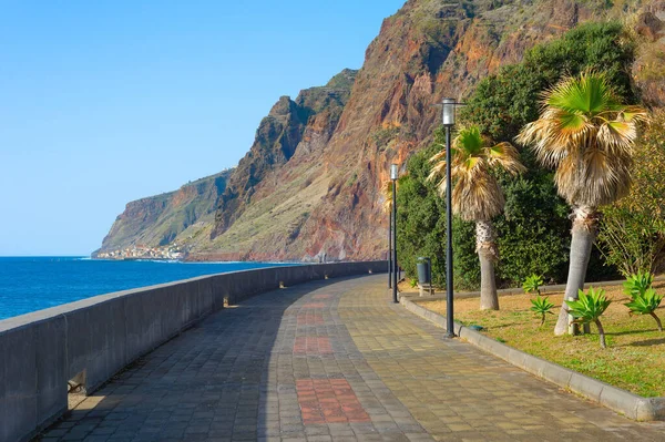 Promanade Vazio Aldeia Jardim Mar Ilha Madeira Portugal — Fotografia de Stock