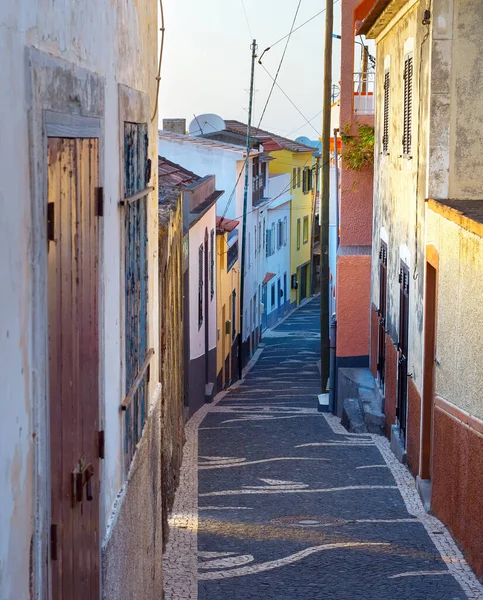 Leere Stadtstraßenarchitektur Insel Madeira Portugal — Stockfoto