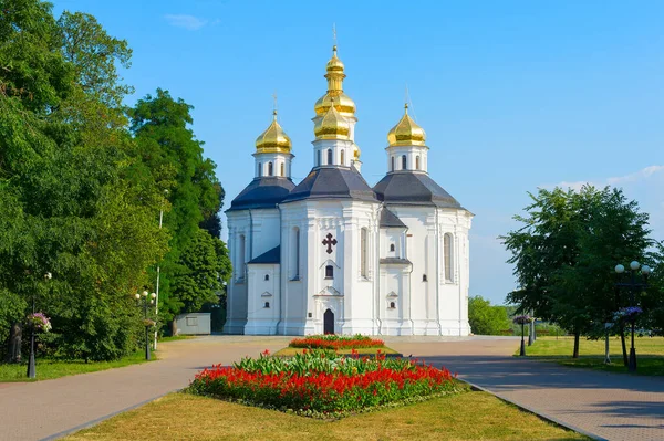 Catherine Church Een Functionerende Kerk Tsjernihiv Oekraïne Belangrijkste Toeristische Attractie — Stockfoto