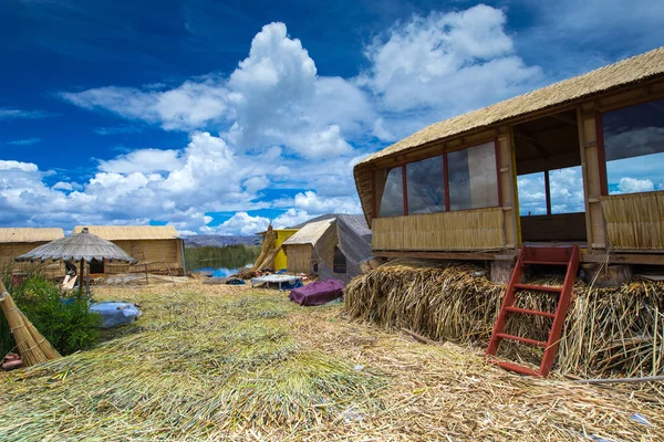 Яхта Тотора Озере Титикака Недалеко Пуно Перу — стоковое фото