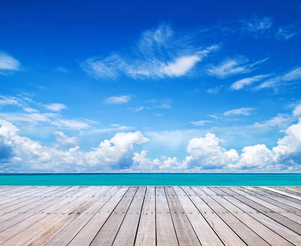 Bella Spiaggia Panoramica Mare Tropicale Blu — Foto Stock