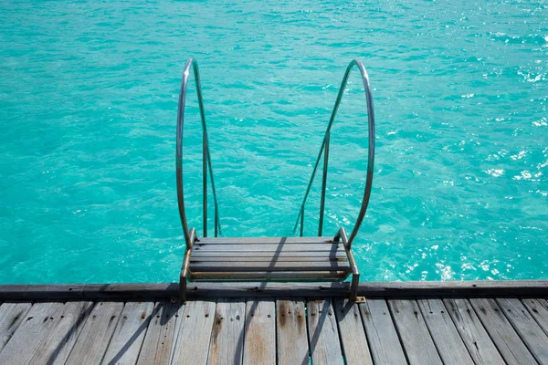 Tropikalnej Plaży Malediwy Błękitne Laguny — Zdjęcie stockowe