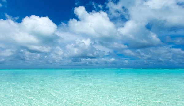 Tropická Pláž Maledivách Modrá Laguna — Stock fotografie