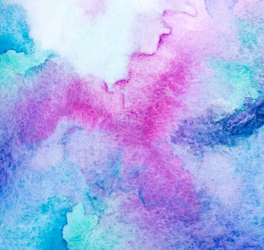  Renkli suluboya arka plan. Fırçayla boyanmış el.