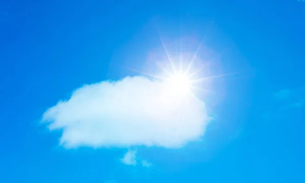 Napos Háttér Fehér Felhők — Stock Fotó
