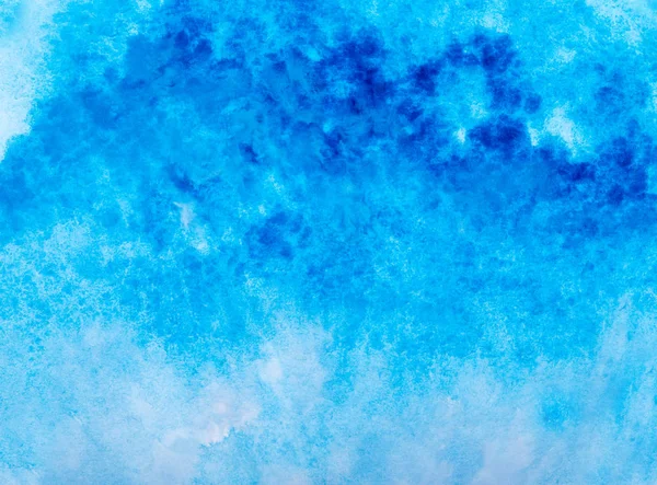 Blue Watercolor Splash Stroke Background Drawing — Stock Photo, Image