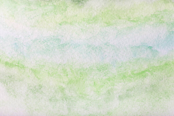Green watercolor background. by drawing