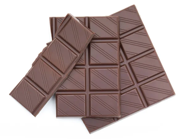 Chocolate Isolado Branco — Fotografia de Stock