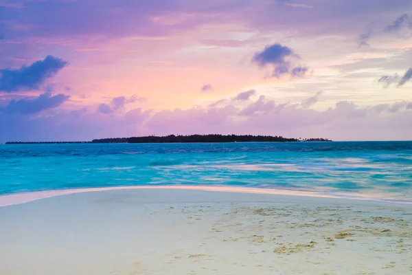 马尔代夫的海上日落 — 图库照片