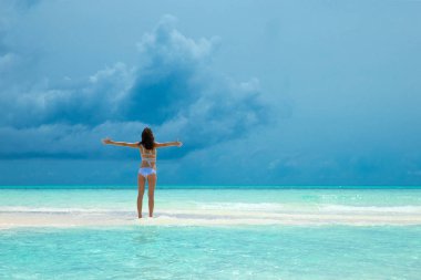 Plaj ve güzel tropikal deniz