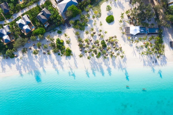 Het Prachtige Tropische Eiland Zanzibar Luchtfoto Zee Strand Van Zanzibar — Stockfoto