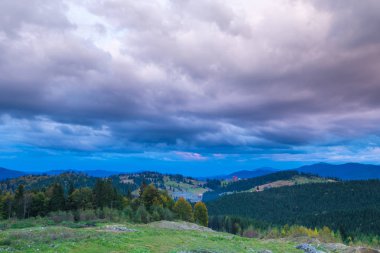 Karpat dağ güneşli manzara