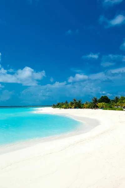 Tropical Maldives Island White Sandy Beach Sea — Stock Photo, Image