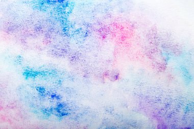  Renkli suluboya arka plan. Fırçayla boyanmış el.