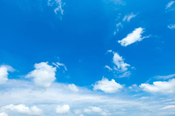 Blauer Himmel Hintergrund Mit Winzigen Wolken Panorama — Stockfoto