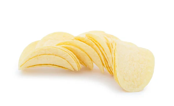 Картофельные Чипсы Белом Фоне — стоковое фото