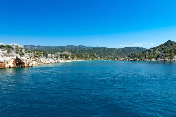 Laguna Dalam Pemandangan Lanskap Laut Pantai — Stok Foto