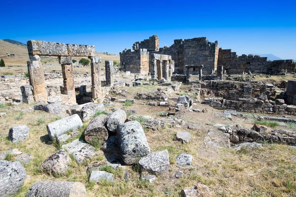 Hiërapolis Oude Stad Ruïnes North Romeinse Poort Pamukkale Denizli Turkije — Stockfoto
