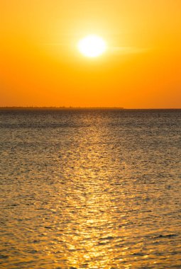 Zanzibar okyanusta on Sunset