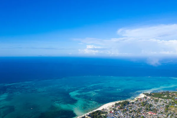 Bela Ilha Tropical Zanzibar Vista Aérea Mar Praia Zanzibar Tanzânia — Fotografia de Stock